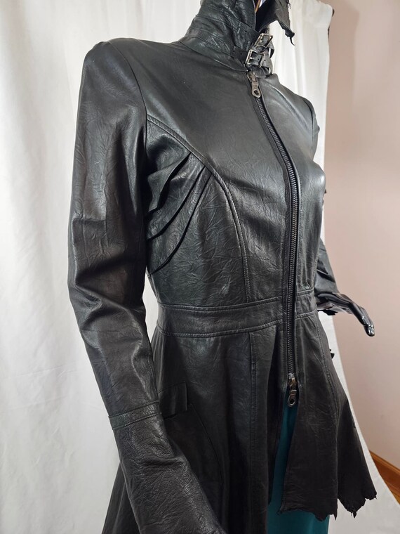 Vintage Y2K Michel Berandi Vintage Goth Lambskin Coat Jacket