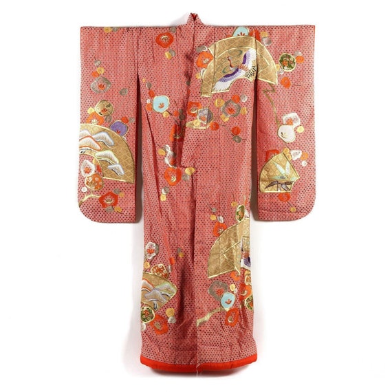 Vintage Embroidered Japanese Uchikake Wedding Kim… - image 1