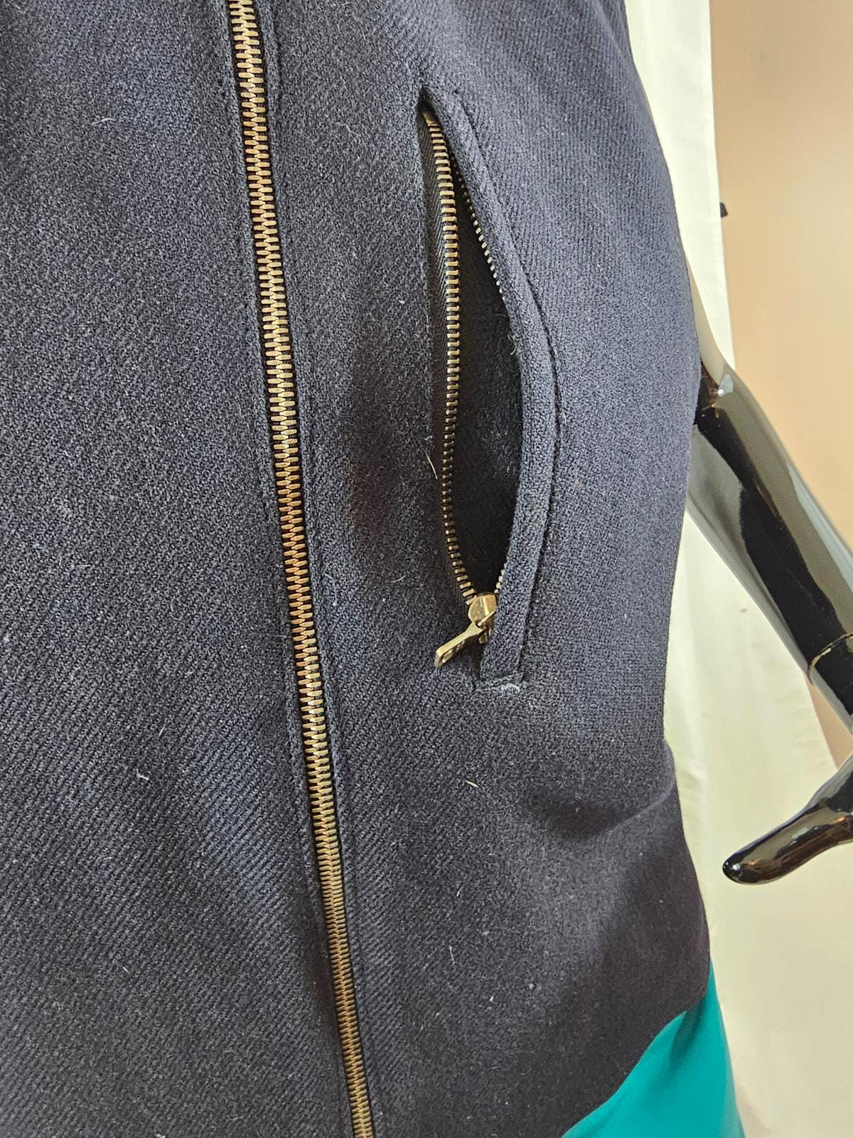 VTG Y2K Prada Mink Lined Full Zip Navy Wool Vest Sz M - Etsy