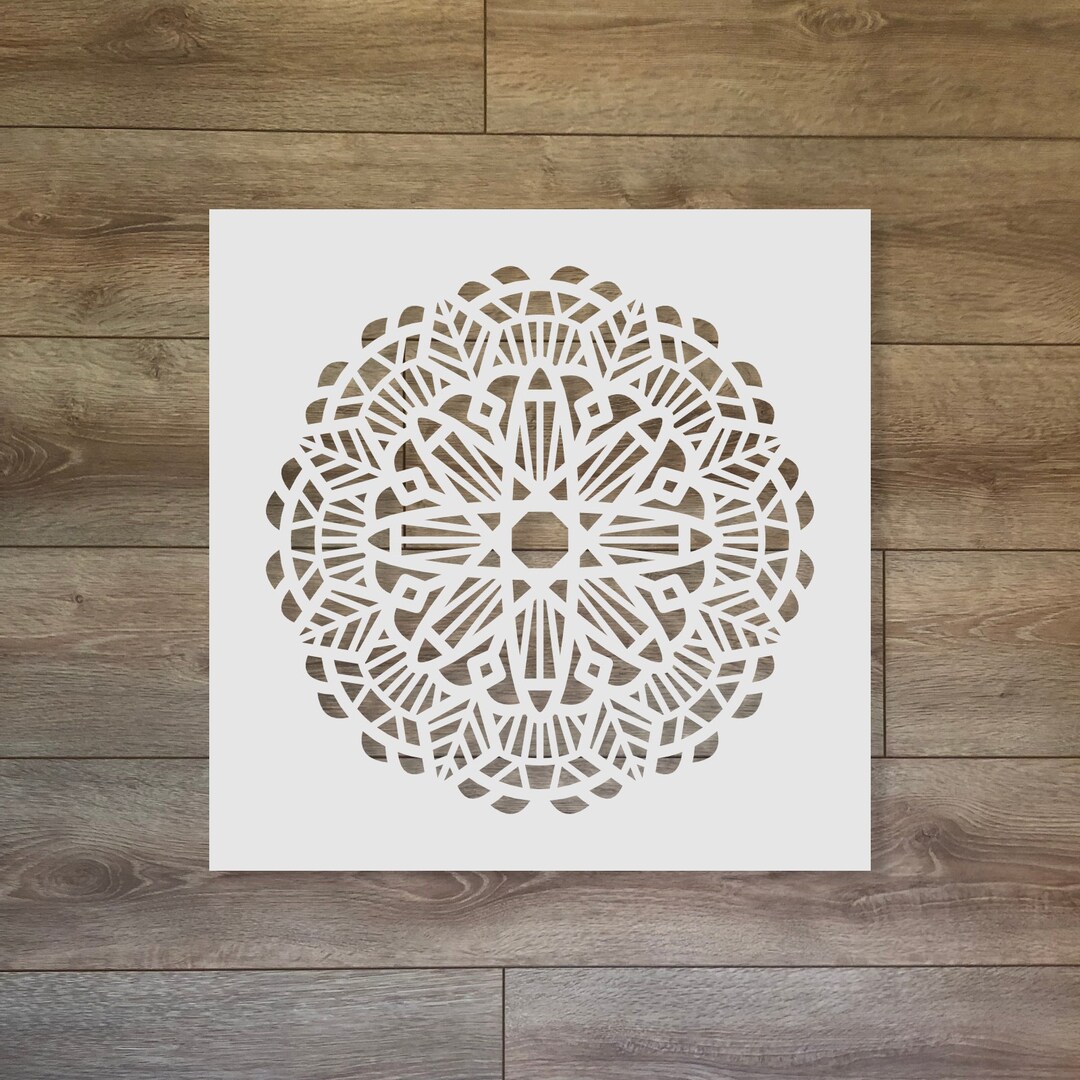 Mandala Stencil No. 3 - Sacred Geometry Mylar Template for Painting ...