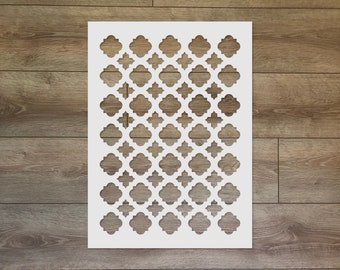 Marocco Stencil marocchino - Modello esotico arabesco in Mylar per decorazioni murali, pavimenti e arredamento per la casa
