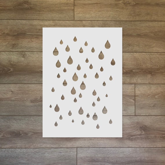 Raindrops Reusable Plastic Stencil