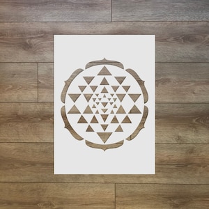 Sri Yantra - Sacred Geometry Reusable Plastic Stencil