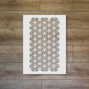 Il modello continuo del fiore della vita - Stencil riutilizzabile in plastica con geometria sacra