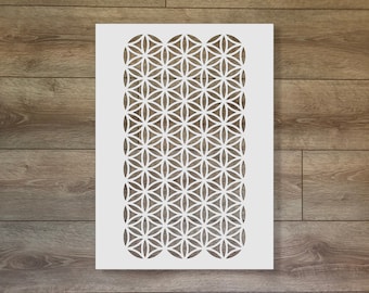 The Flower of Life Continuous Pattern - Sacred Geometry Reusable Plastic Stencil