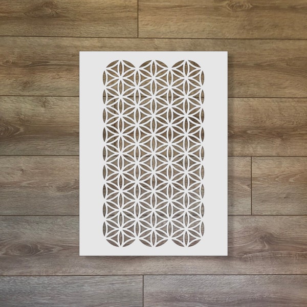 The Flower of Life Continuous Pattern - Sacred Geometry Reusable Plastic Stencil