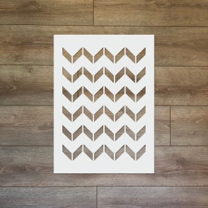 Chevron Reusable Plastic Stencil