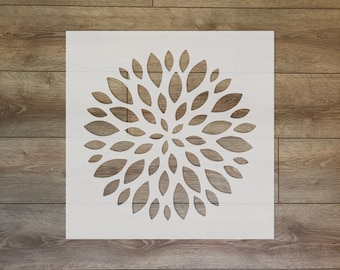 花柄ステンシル - 壁画、絵画、DIYクラフト、ホームデコレーション用の装飾的な花柄マイラーテンプレート