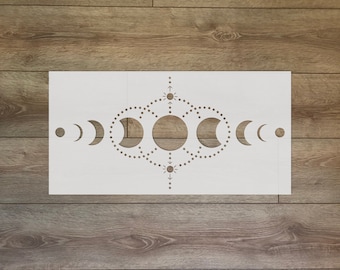 Plantilla de calendario lunar - Plantilla de ciclo lunar en Mylar para técnicas mixtas, diarios y decoración de paredes.