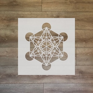 Cubo di Metatron - Stencil riutilizzabile in plastica per geometria sacra - versione 2