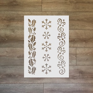 Winter pattern - Christmas / Winter Reusable Plastic Stencil
