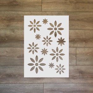 Retro Blumen Wiederverwendbare Kunststoff Schablone