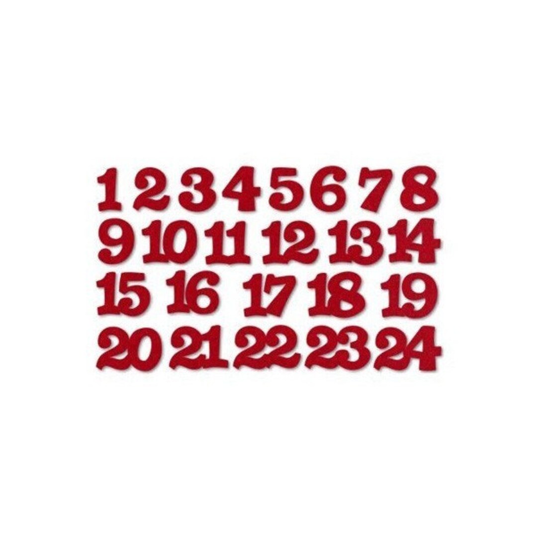 Felt Numbers for Advent/christmas Calendar Red - Etsy