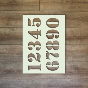Numbers Reusable Plastic Stencil