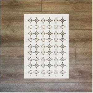 Small Flowers Pattern Reusable Plastic Stencil