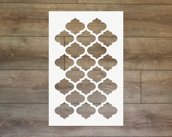 Stencil marocchino Marrakech n. 3 - Modello esotico in mylar per decorazioni murali e per la casa.