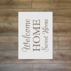 Home Sweet Home Reusable Plastic Stencil