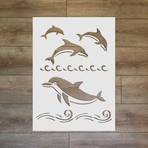 Dolphins Reusable Plastic Stencil