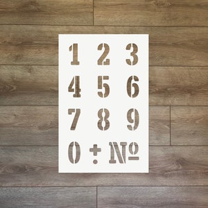 Numbers Reusable Plastic Stencil