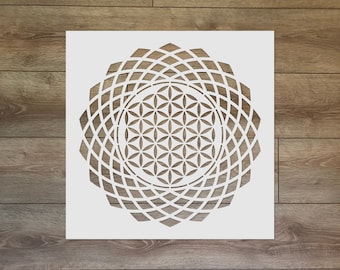 Blume des Lebens Torus Schablone - Heilige Geometrie Mylar Vorlage für Malerei, Meditation, Wandkunst
