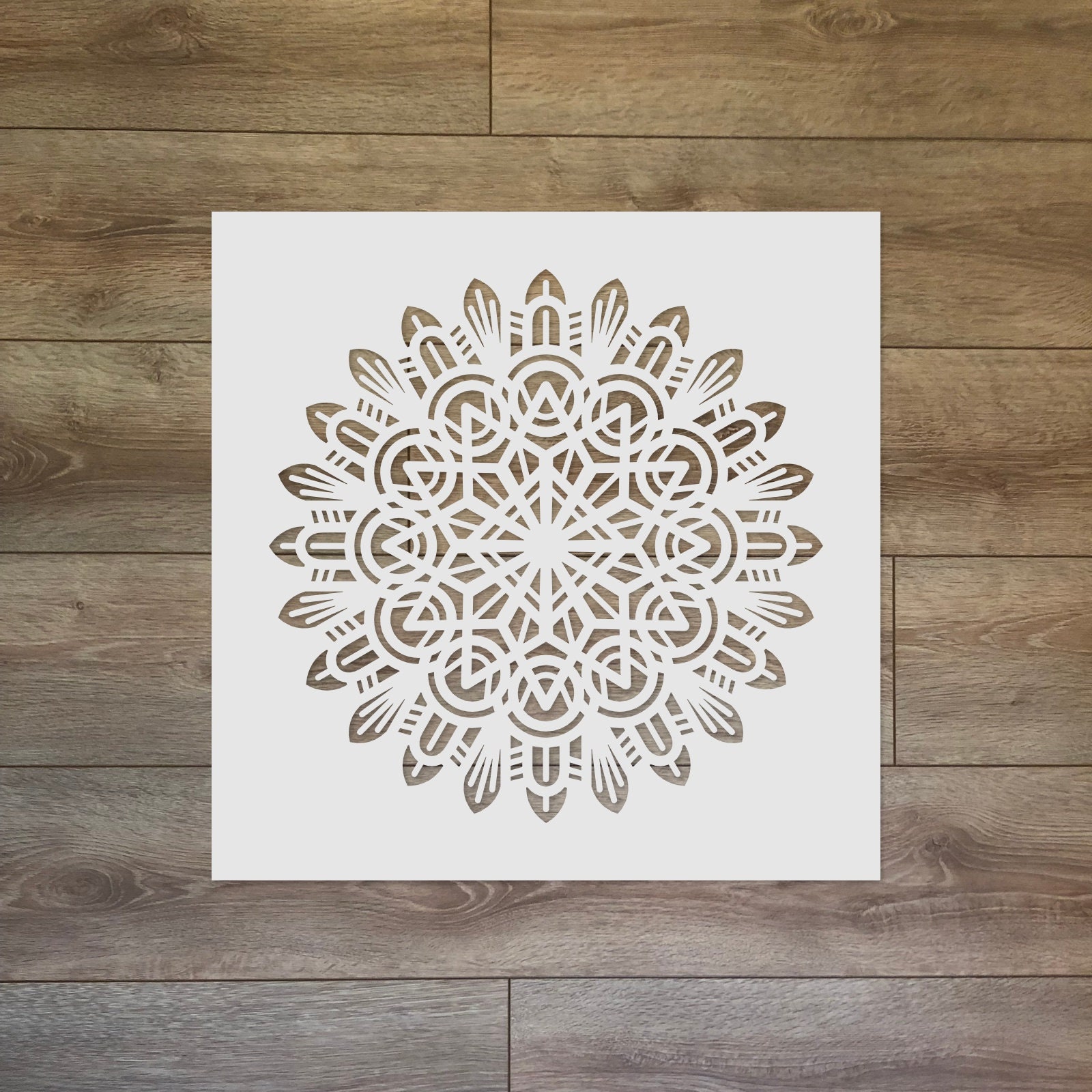Mandala Stencil No. 6 - Sacred Geometry Mylar Template for Painting ...
