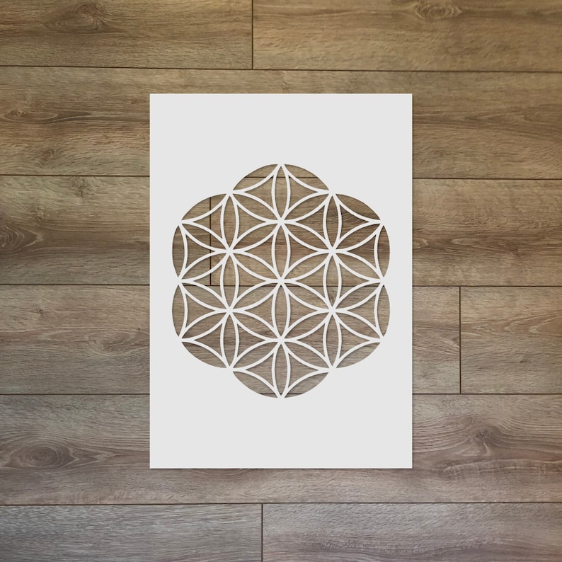 La fleur de vie géométrie sacrée pochoir en plastique | Etsy