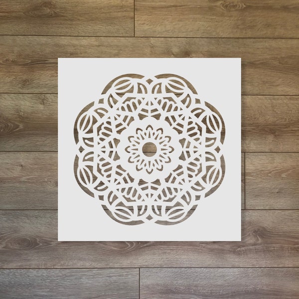 Mandala Stencil No. 5 - Sacred Geometry Mylar Template for Wall Art, Painting, Spiritual Decor