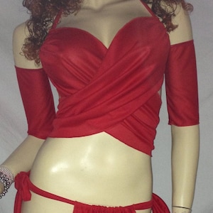 Princess Silks Gorean Long Gown Slave Goddess Submissive Desire Kajira Slave Costume Burlesque Panel Skirt CoPlay Red