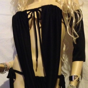 Princess Silks Plus Size Long Gown Gorean Slave Goddess Submissive Desire Kajira Sexy Dress Burlesque Panel Skirt CosPlay BLACK