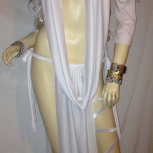 Goddess Costume Slave Dress Princess Silks Gorean Coplay Long Dress White