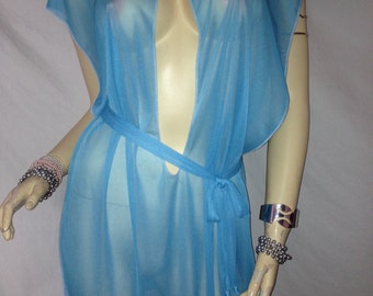 Plus Size-Camisk Ta-Teera Slave Dress Gorean Kajira Submissive Exotic Dancer Clubwear Beach Cover-up Fantasy Dress Sheer Blue