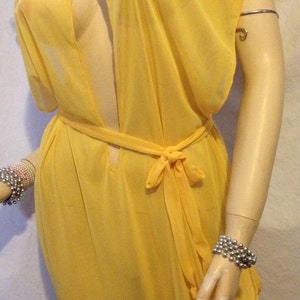 Kajira Silks Plus Size Camisk Ta-Teera Slave Gorean Submissive Exotic Dancer Clubwear Beach Coverup Fantasy Dress Slave Girl See Thru Yellow