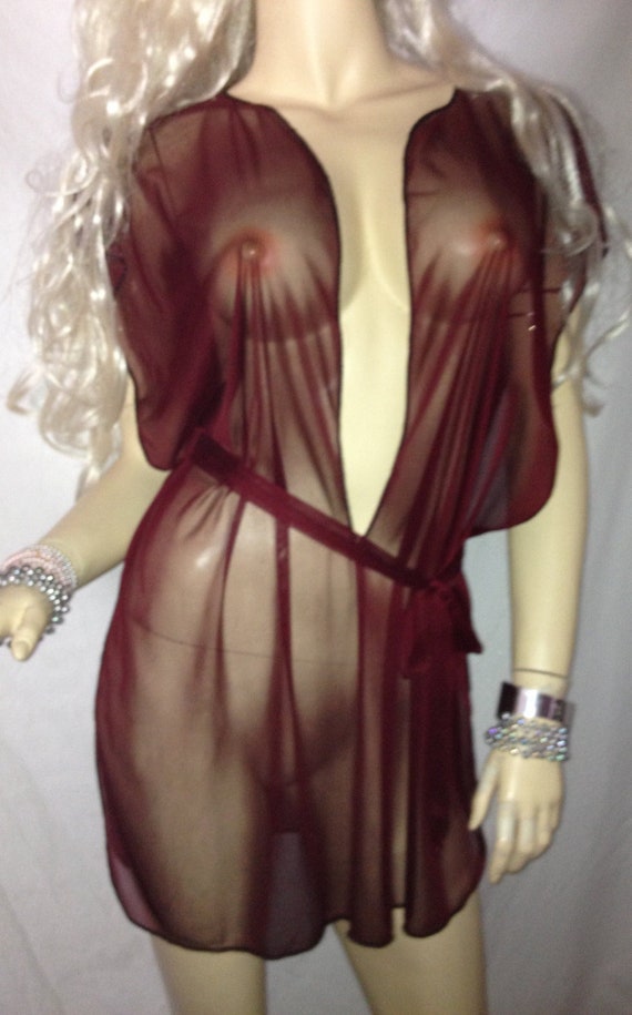 Sheer Maroon Camisk Dress: Exotic Dancer Clubwear, Beach Cover-up, Fantasy Lingerie - Etsy Sheer Maroon Camisk Dress: Exotic Dancer Clubwear, Beach Cover-up, Fantasy Lingerie - Etsy
