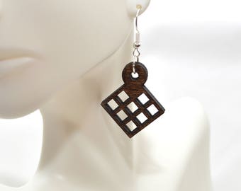 Laser Cut, Kona Birch Earring