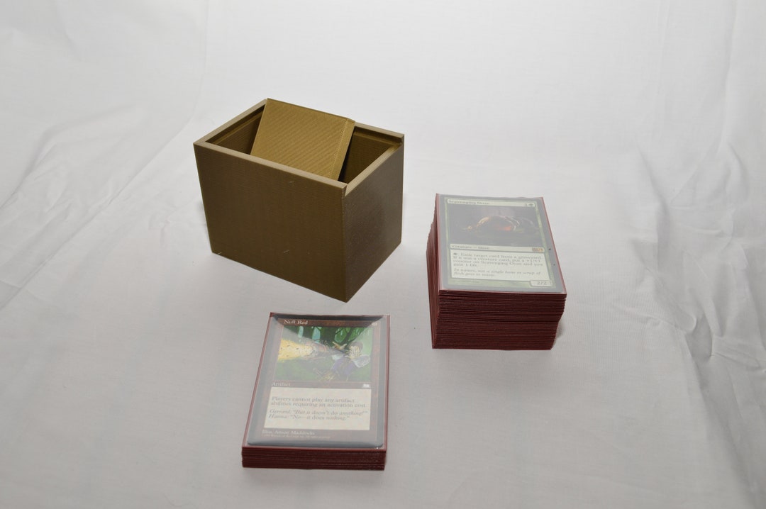 Gold 3D Printed Deck Box for Singlesleeved Magic the Gathering / Yugi