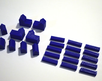 3D Printed Replacement Pieces designed to match Settlers of Catan