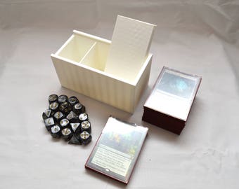 White 3D Printed Deck Box for double-sleeved Magic the Gathering / Yu-Gi-Oh / Pokemon decks