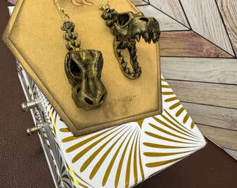T-Rex Skull earrings