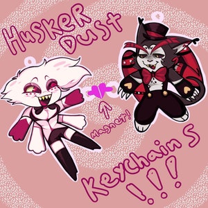 Hazbin hotel husker dust acrylic keychains