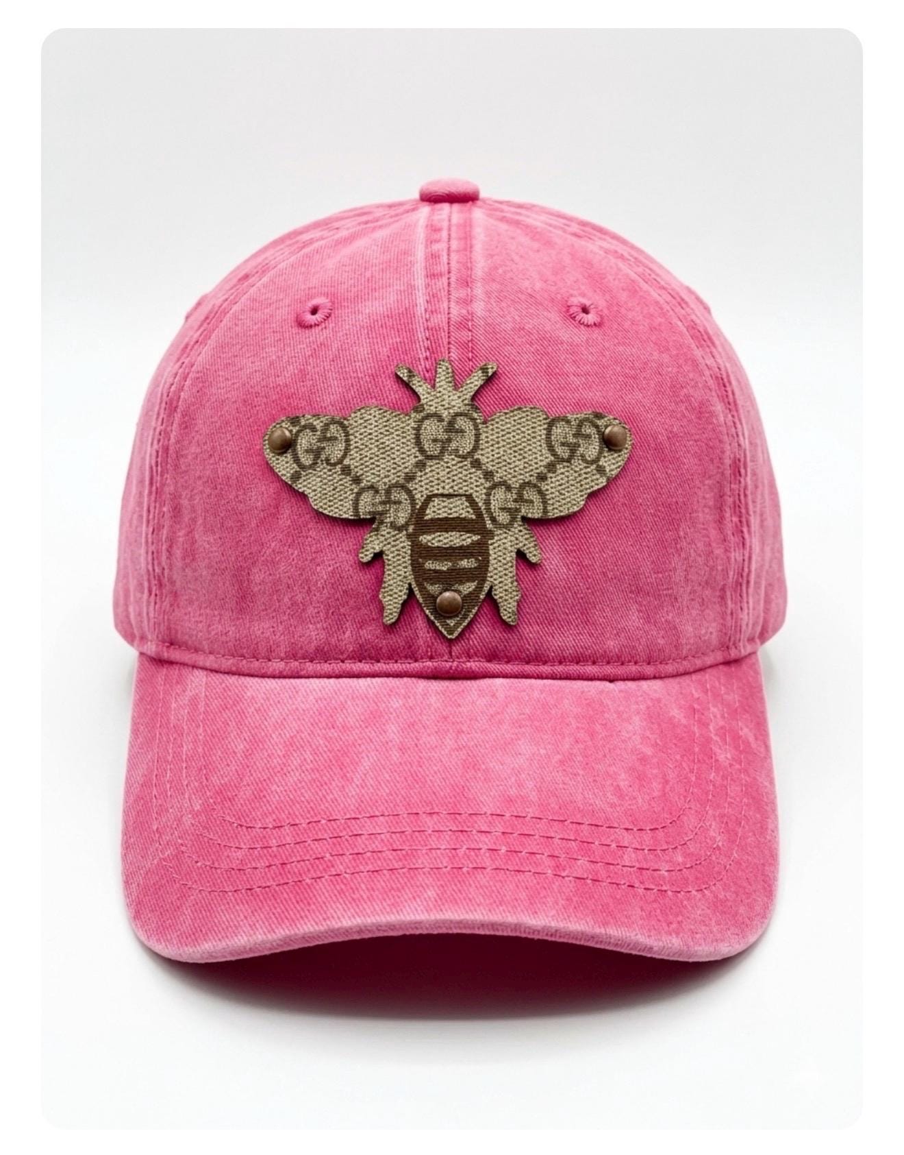LOUIS VUITTON 2 Embroidered Heart Patch On White Distressed Cap LV Patch Trucker Hat Brand: Luxury Redesigned Patch... | Depop main image 3