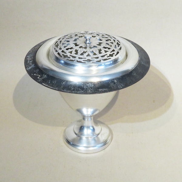 Silverplate Covered Dish - Silvercraft Farber Bros. - Compote - Potpurri - Vase - Not Quite Sure