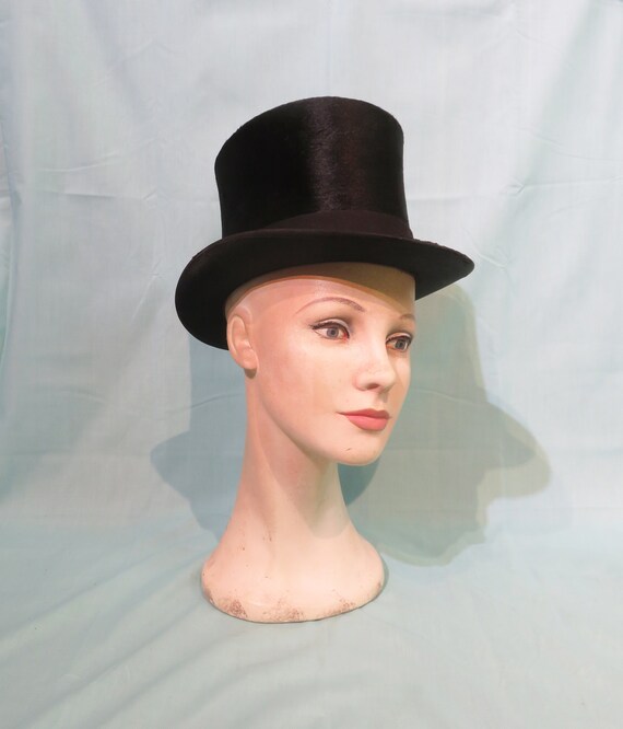 Top Hat C.1900 Original Case Beaver Fur 