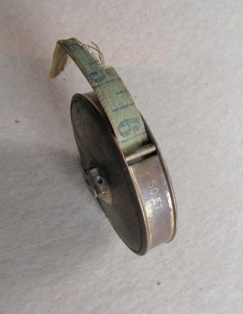 Lufkin 50ft tape measure antique brass Etsy