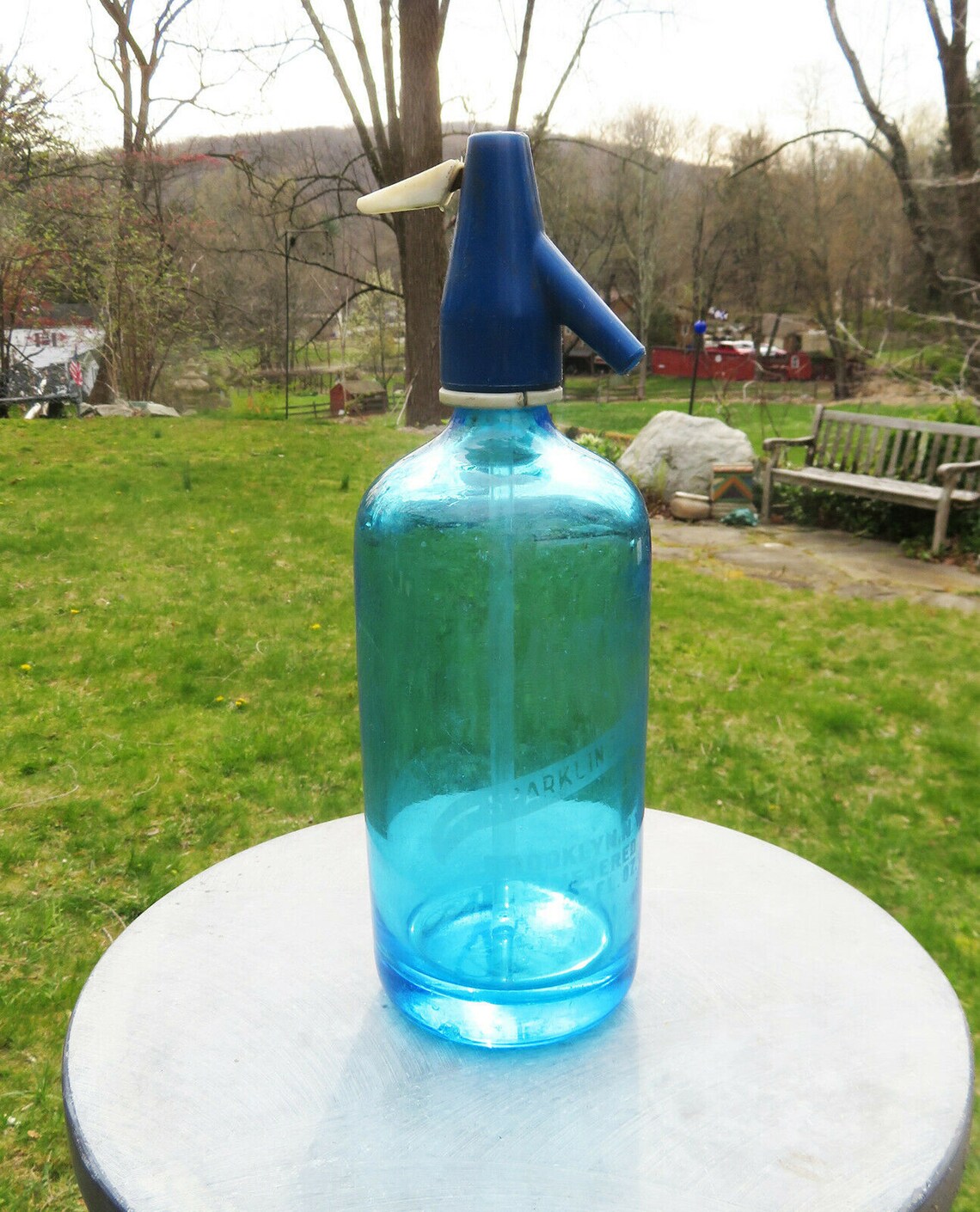 Blue Seltzer Bottle Brooklyn NY Sunray Seltzer Etsy