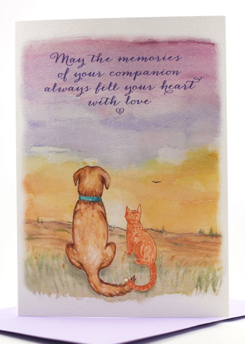Pet Sympathy Card Etsy