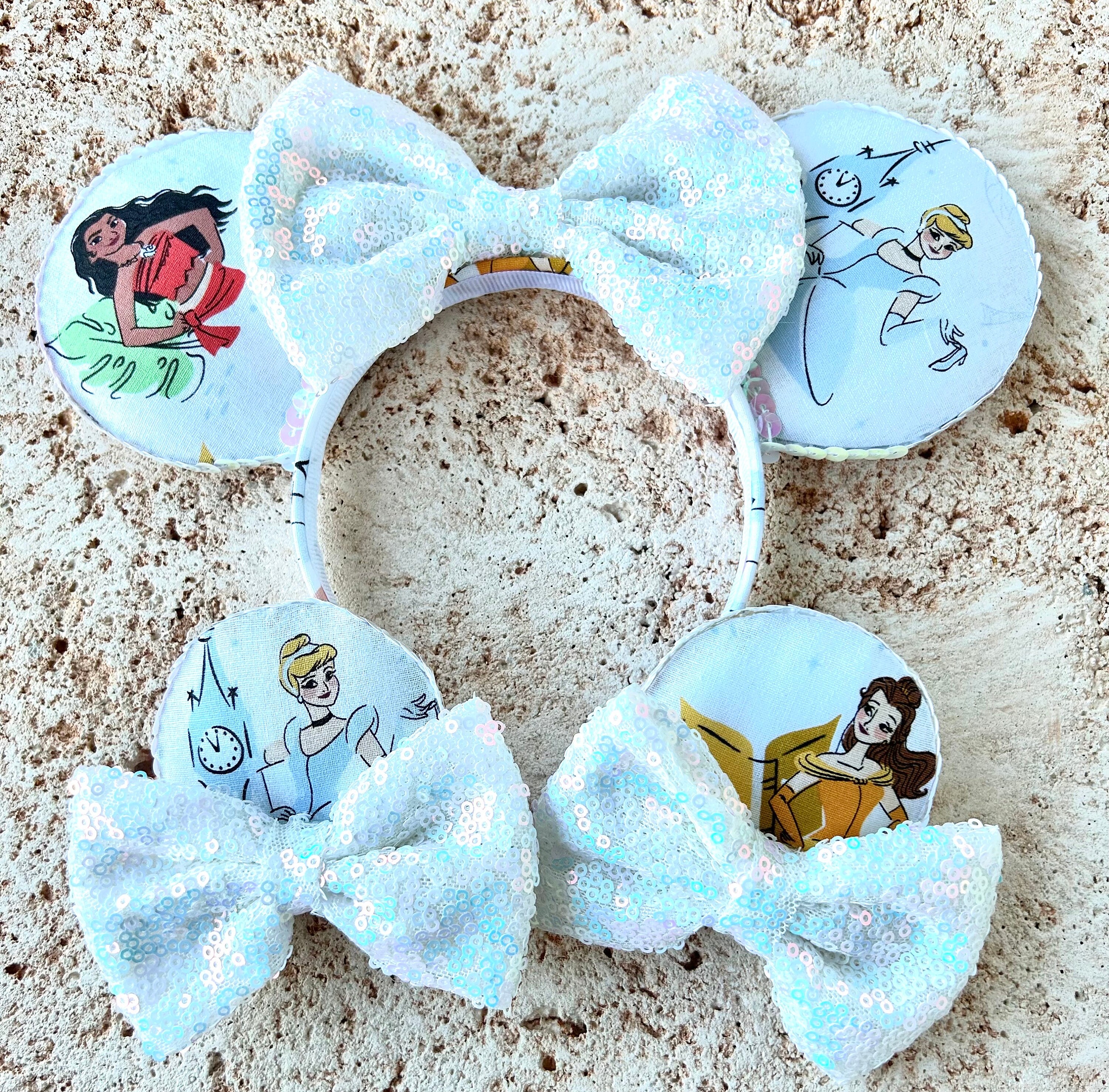 Princess Minnie Ears Headband or Matching Clip Sets. - Etsy