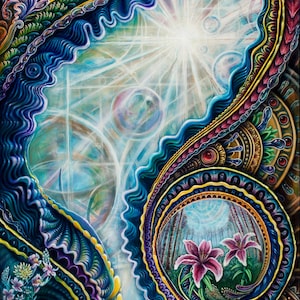 The Portal Series: Electric Forest - paper poster by Morgan Mandala and Randal Roberts - Psychedelic Visionary Art Print