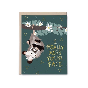 Cartão Miss Your Face Possum