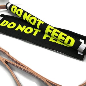 Do Not Feed Leash Wrap with Reflective Strips