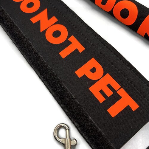 Dog Leash Sleeve DO NOT PET Leash Wrap Stop Do Not Pet Etsy
